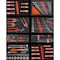 Carro de taller Evolution 3 cajones, 116 piezas, color naranja