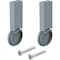 Jeu de supports pour barre d'armoire Ø28, Zamak, Peint en noir