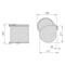 Poubelle cylindrique 13l plastique