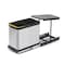Pattumiera per differenziata Recycle Inox da cucina, 2 x 12 L, fissaggio