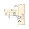 Taquet pour étagère 2 goujons prof. de perçage 8 mm