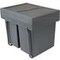 Poubelles de recyclage Recycle pour la cuisine, 2 x20 L, fixation inférieure et