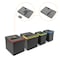 Bacs de recyclage pour tiroirs de cuisine avec couvercle anti-odeur, Hauteur 216