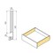 Cassetto esterno Vertex 40kg altezza 131mm e regolazione 3D per pannello da 18mm