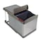 Poubelle 2 conteneurs de 16l inox