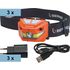 Stirnlampe Sensor USB-C 3er-Set+Ladezubehör, Ladestecker, Ladekabel, USB-Kabel