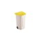 Wertstofftonne,1x100l,HxBxT 850x510x530mm,Korpus PP beige,Deckel PP gelb