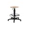 Hocker,Sitz H 590-840mm,Sitz Buche,m. Fußring,Gestell schwarz,Gleiter