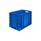 Stapelbehälter, HxLxB 420x600x400mm, 80l, PP, blau, Wände geschlossen