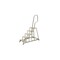 Montagetreppe, Podest H 1000mm, 5 Stufe(n), Alu, Handlauf