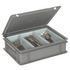 Euronorm-Koffer, HxLxB 130x400x300mm, 11l, Besteckeinsatz, PE, grau