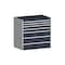 Schubladenschrank,HxBxT 1000x1050x750mm,Deckel-,Boden-,Frontfarbe RAL7016