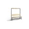 Umkleidebank, HxLxT 1710x1500x403mm, Holzleisten, Gestell schwarzgrau