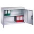 Aufsatzschrank,f. Büro-Flügeltürenschrank,Korpus RAL7021,Front RAL3003