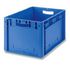 Euronorm-Stapelbehälter,HxLxB 320x600x400mm,69l,PP,blau,Wände geschlossen