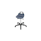 Hocker,Sitz H 500-700mm,Sitz blau,Gestell schwarz,Lift verchromt,Gleiter