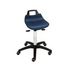 Hocker,Sitz H 500-630mm,Sitz blau,Gestell schwarz,Lift verchromt,Rollen