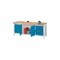 Werkbank, HxBxT 900x2000x700mm, Gestell/Korpus RAL7035, Front RAL5012