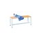 Umkleidebank, LxT 1000x370mm, Holzleisten Buche, Gestell lichtgrau