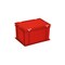 Euronorm-Stapelbehälter,HxLxB 235x400x300mm,21l,PP,rot,Scharnierdeckel