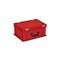 Euronorm-Koffer, HxLxB 185x400x300mm, 16l, PP, rot, Scharnierdeckel