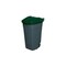 Abfalltonne,1x100l,HxBxT 850x510x550mm,Korpus PP anthrazit,Deckel PP grün