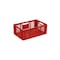 Euronorm-Stapelbehälter,HxLxB 240x600x400mm,43l,PP,rot,Wände durchbrochen
