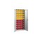 Magazinschrank,HxBxT 1950x950x400mm,40 Kästen PE,9xStahlboden,Zyl.-Schl.