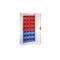 Magazinschrank,HxBxT 1980x1000x420mm,28 Kästen PP rot/blau,6xStahlboden