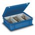 Euronorm-Koffer, HxLxB 130x400x300mm, 11l, Besteckeinsatz, PE, blau