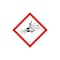 Gefahrensymbol, explosionsgefährlich, Aufkleber, Folie, HxB 50x50mm