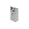 Wandascher,HxBxT 410x180x150mm,Korpus Stahl,Korpus silber,m. Schutzdach