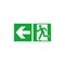 Fluchtwegschild, Notausgang links, Pfeil links, Aufkleber, Folie