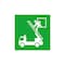 Fluchtwegeschild, Rettungsausstieg, Wandschild, Alu, langnachleuchtend