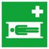 Erste-Hilfe-Schild, Krankentrage, Wandschild, Alu, langnachleuchtend