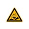 Warnschild, Warnung v. ätzenden Stoffen, Aufkleber, Folie, HxB 200x200mm