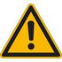 Warnschild, allgemeines Warnzeichen, Aufkleber, Folie, HxB 25x25mm