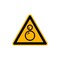 Warnschild, Warnung v. Einzugsgefahr, Aufkleber, Folie, HxB 100x100mm