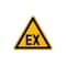 Warnschild, Warnung v. explosionsfähiger Atmosphäre, Wandschild, Alu