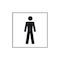 Türschild, WC Herren, Folie, selbstklebend, HxB 150x150mm