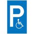 Parkplatzschild, Behindertenparkplatz, Wandschild, Alu, HxB 600x400mm