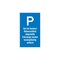 Parkplatzschild,