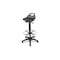 Stehhilfe, Sitz Kunststoff schwarz, Sitz H 600-860mm, Fußring