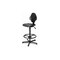 Arbeitsdrehstuhl,Standardsitz schwarz,PU-Schaum,Sitz H 630-880mm,Fußring