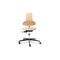 Arbeitsdrehstuhl, Standardsitz natur, Buche, Sitz HxBxT 430-570x420x360mm