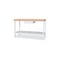 Werkbank, RAL7035, HxBxT 900x2000x700mm, Multiplexplatte, 4-Fuß