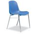 Kunststoffschalenstuhl, 4-Fuß verchromt, Sitzschale PP blau