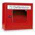 Defibrillator-Wandschrank, leer, HxBxT 400x400x220mm, Drehriegel, Stahl