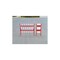Scherensperre, HxB 1000x400-3600mm, rot, Stahl, rot/weiß