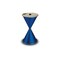 Standascher, HxØ 770x405mm, Stahl, Korpus blau, Eieruhrform